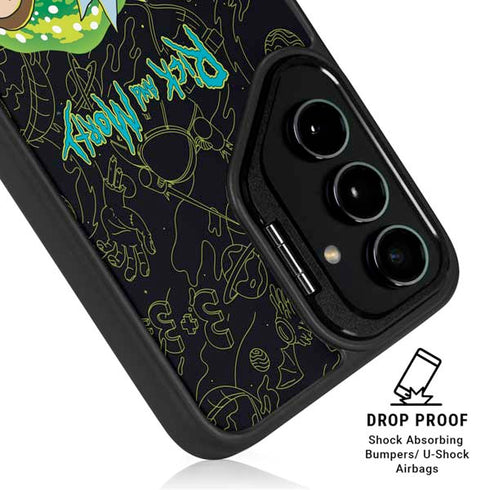 Adult Swim Rick and Morty Portal Travel Galaxy S24 FE Kickstand Case